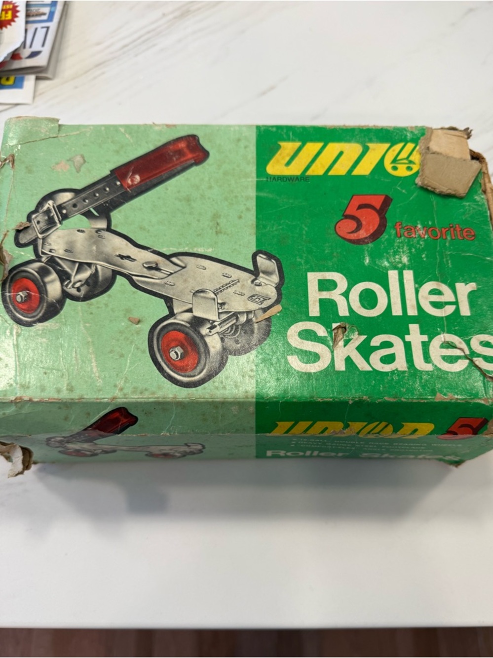 Vintage Union Red Wheel Roller Skates - Adjustable Skates.